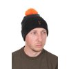 chh036 fox collection bobble hat black and orange main 1
