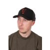 chh032 fox collection baseball cap black and orange main 3