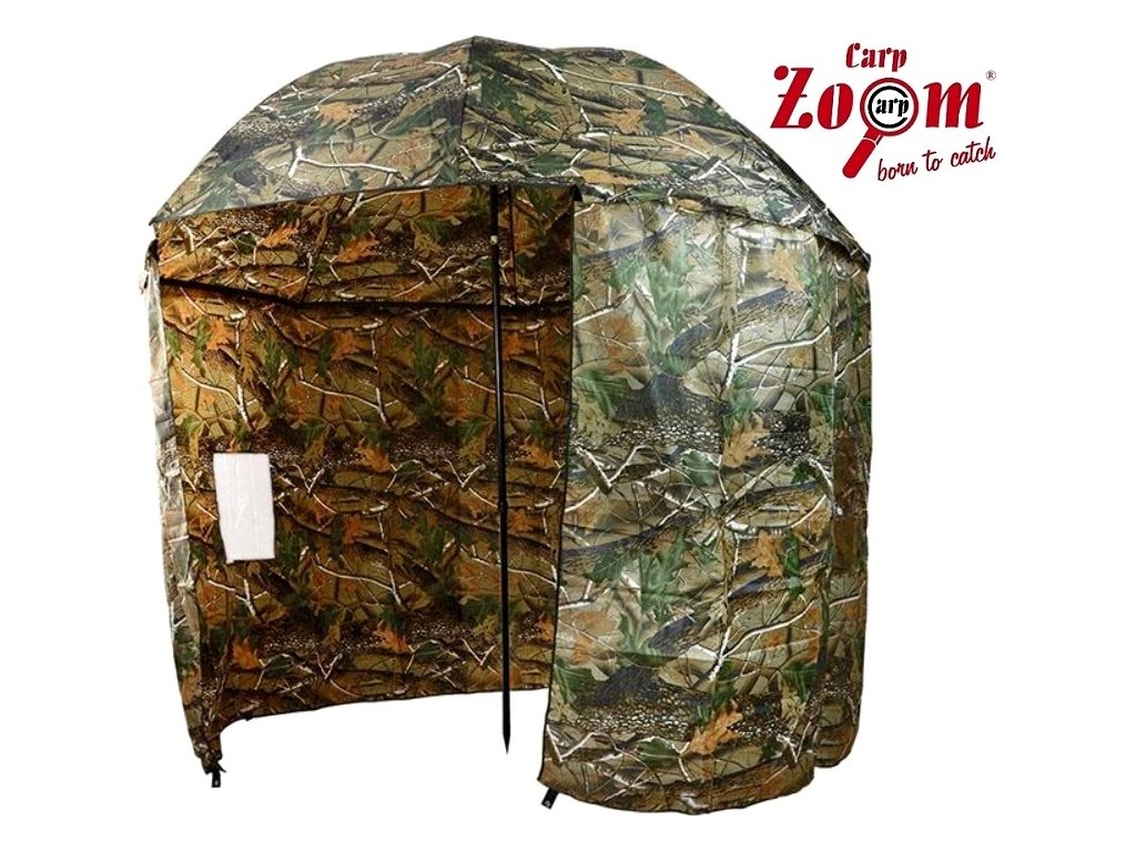 Carp Zoom deštník s bočnicí Umbrella Shelter Camou 250 cm - Rybářské NEJ  Bruntál