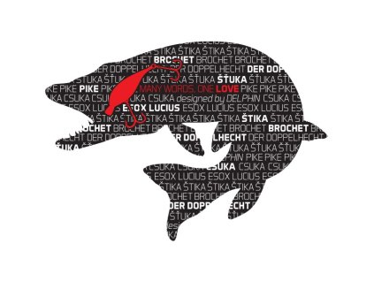 Delphin samolepka Štika Words