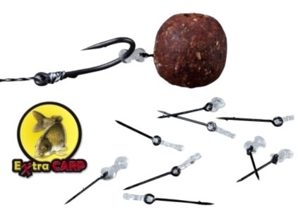 Extra Carp Bait Spike hrot s očkem a silikonovým kroužkem - 10 ks