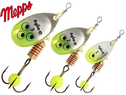 Mepps rotační třpytka Aglia - E Brite Silver Chartreuse