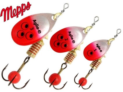 Mepps rotační třpytka Aglia - E Brite Silver Red