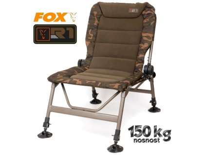 Rybářské křeslo FOX R1 Camo Recliner Chair