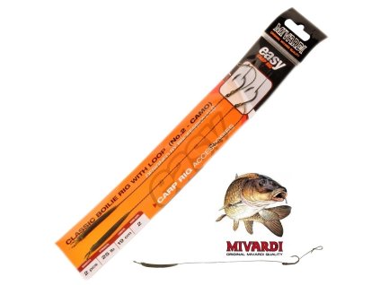Boilies návazce Mivardi Classic boilie rig Easy Camo s očkem