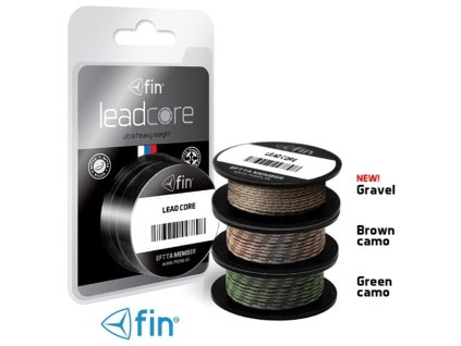 FIN Lead Core olověná šňůra 5 m/45 lbs  - kamufláž