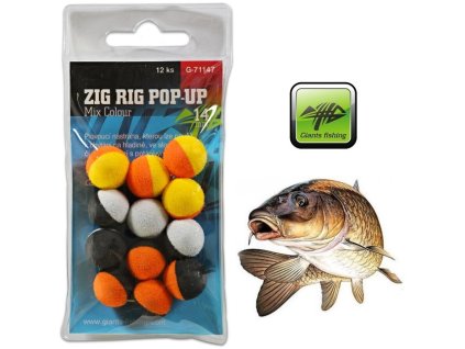Giants Fishing pěnové plovoucí boilie Zig Rig Pop-Up Mix Colour - 12 ks