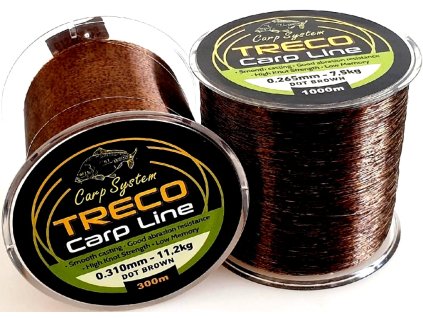Vlasec Carp System Treco Carp Line Dot Brown 1000 m
