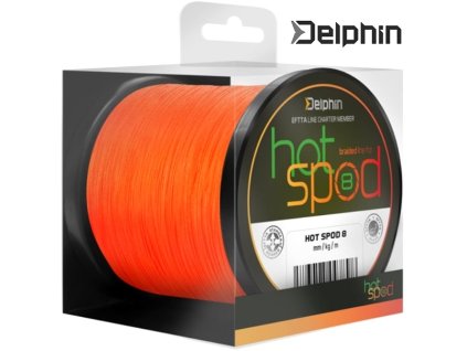 Delphin HotSPOD 8 pletená šňůra oranžová 0,14 mm/300 m