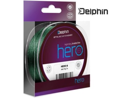 Delphin pletená šňůra HERO 8 zelená 300 m