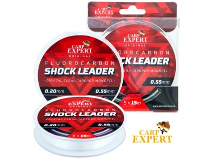 Carp Expert šokový vlasec Fluorocarbon Shock Leader 5 x 15 m