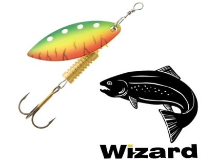 Wizard rotační třpytka Turbo Long Firetiger