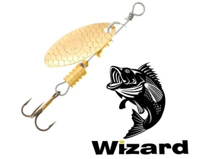 Wizard rotační třpytka Bass Gold