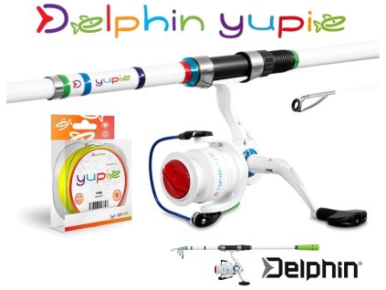 Dětský rybářský set Delphin YUPIE 240 cm + 3T + 0,25 mm