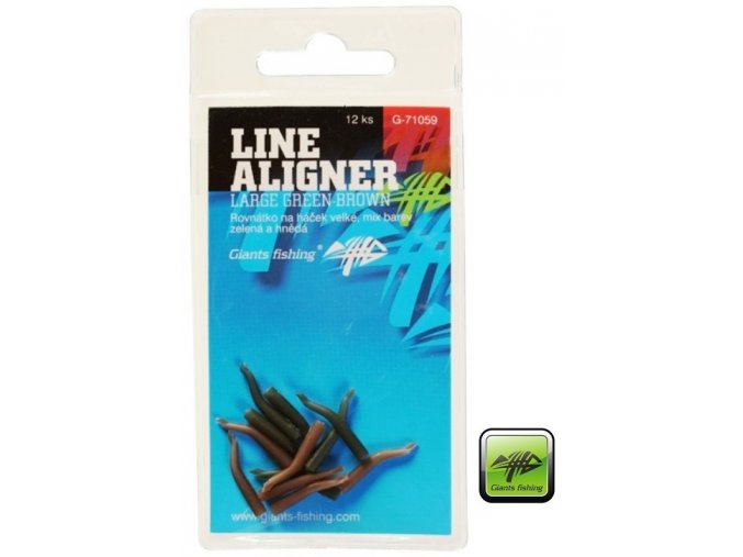 Giants Fishing rovnátka na háček Line Aligner Large Green Brown 12 pc