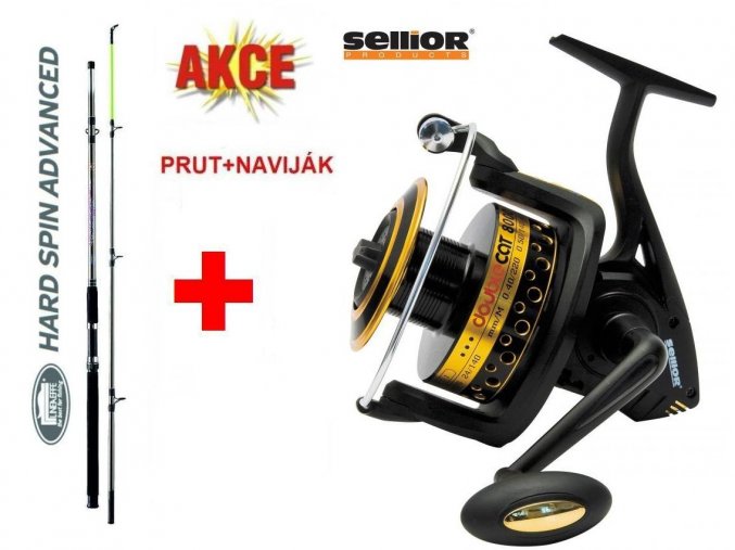 Prut LINEAEFFE Hard Spin Advanced 240 cm / 200-500 g + naviják SELLIOR DoubleCat 80