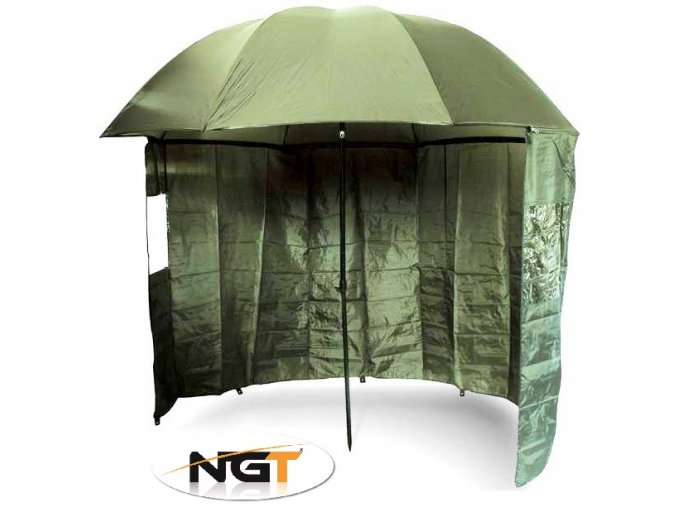 NGT deštník s bočnicí Brolly Side Green 2,20 m