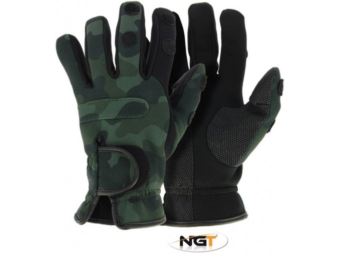 NGT neoprénové rukavice Camo Gloves