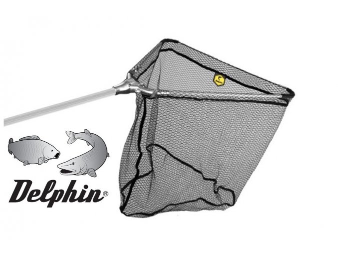 Podběrák Delphin - kovový střed/pogumovaná síťka