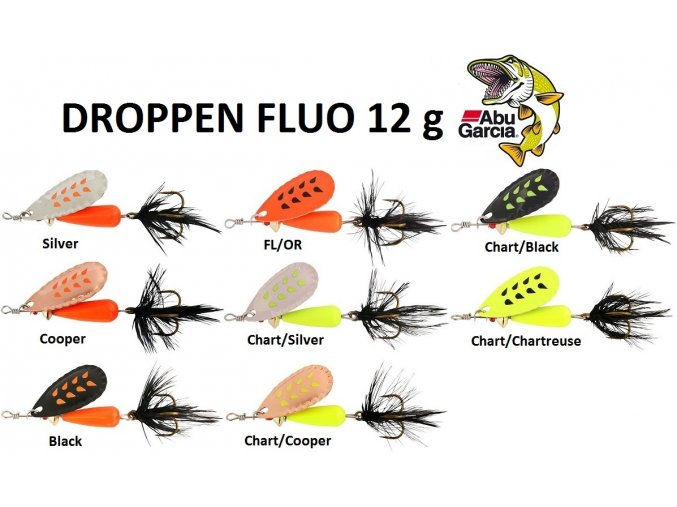 Abu Garcia třpytka Droppen Fluo 12 g