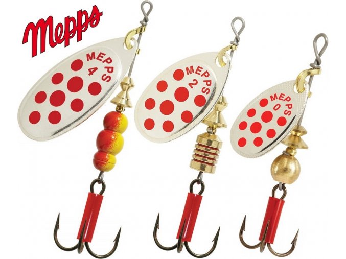 MEPPS rotační třpytka Aglia Décorées Silver Red Dot
