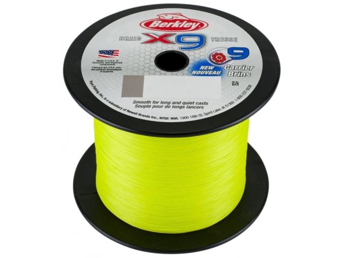 Berkley X9 Braid Fluro Green pletená šňůra 1 m