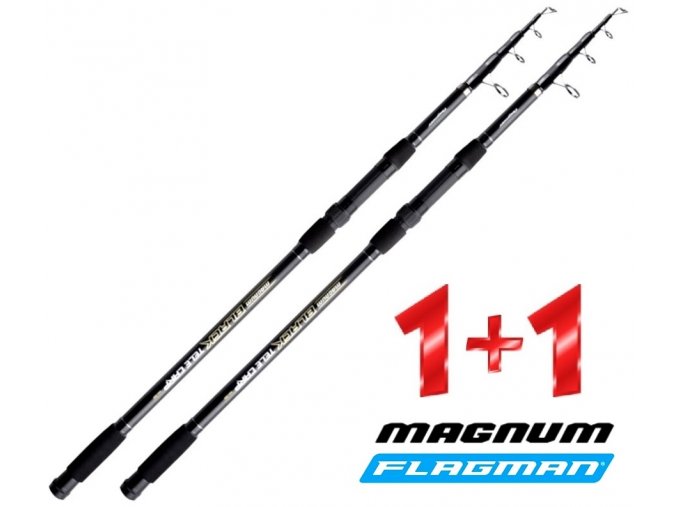 Flagman teleskopický prut Magnum Black Tele Carp 330 cm/3 lbs - AKCE 1+1