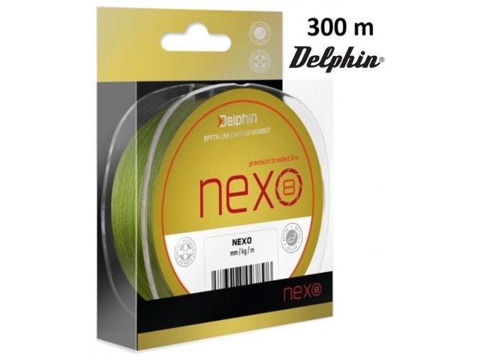 Delphin NEXO 8 zelená pletená šňůra 300 m