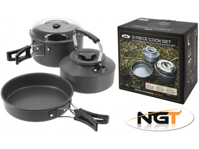 NGT kempingová sada nádobí Kettle Pot & Pan Set 3-díl