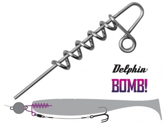 Delphin BOMB! Twisto D-LOCK přívlačový systém - 5 ks