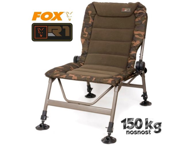 Rybářské křeslo FOX R1 Camo Recliner Chair