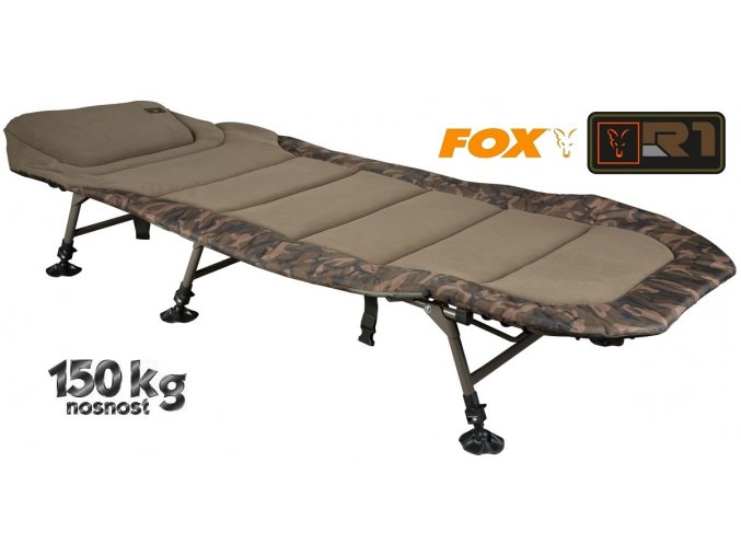 Rybářské lehátko FOX R1 Camo Bedchair Compact