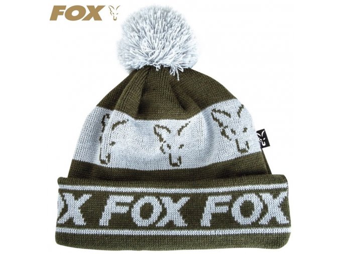 Čepice FOX Green/Silver Lined Bobble Hat