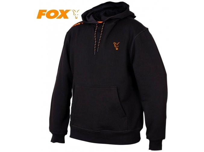 Mikina FOX Collection Black/Orange Hoodie