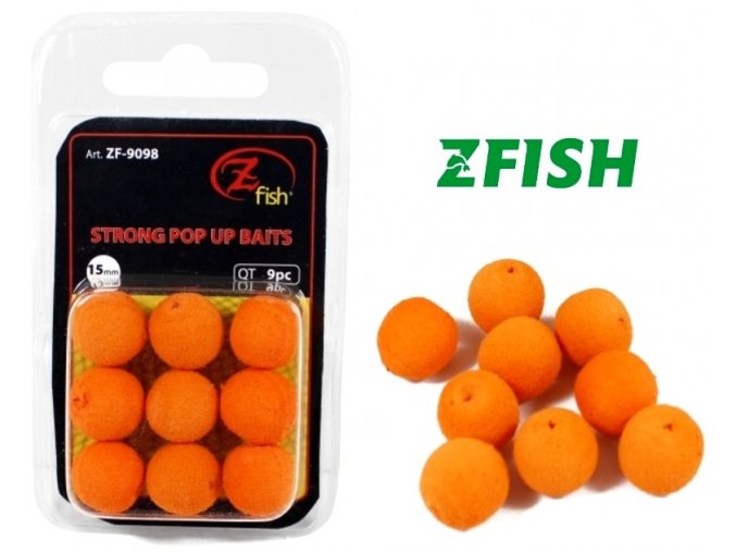 Zfish pěnová nástraha Foam Pop Up Baits Orange 15 mm