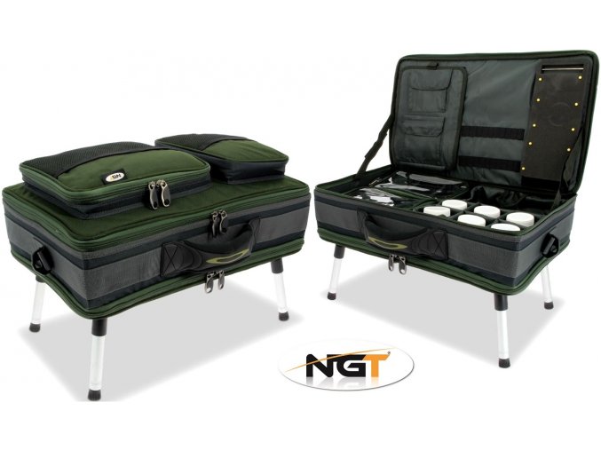 NGT stolek s kufrem Carp Bivvy Table System