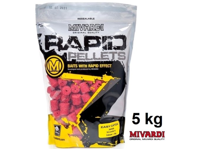 Mivardi pelety Rapid Easy Catch Jahoda 5 kg