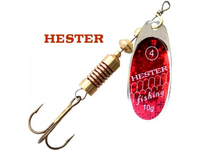 Hester Fishing rotační třpytka Ospray Red Holo