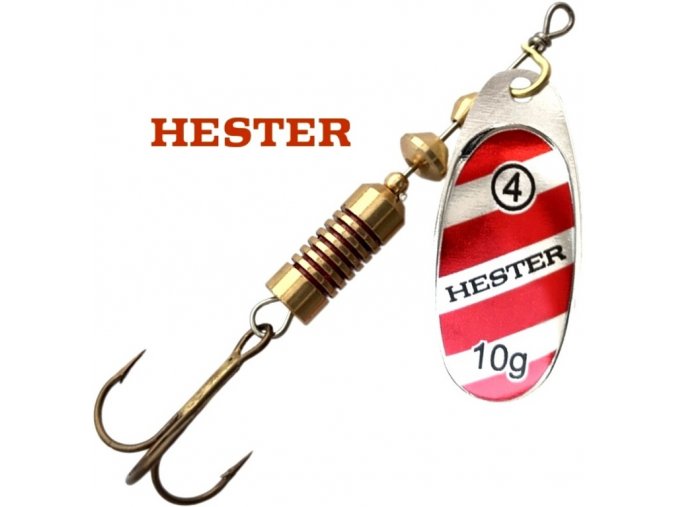 Hester Fishing rotační třpytka Ospray Red Stripe