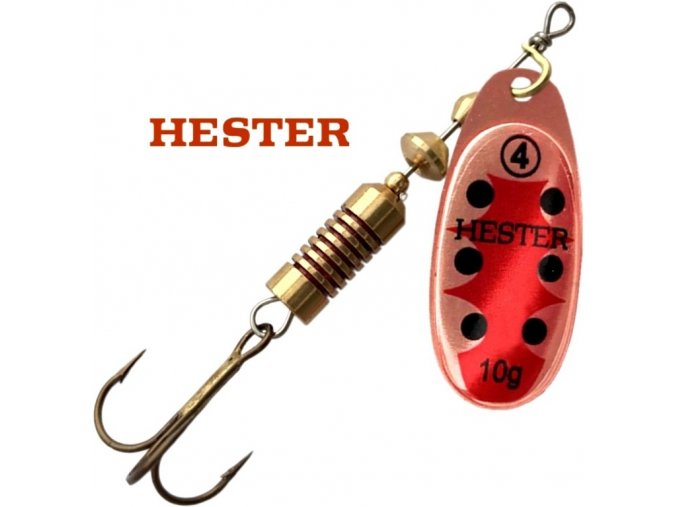 Hester Fishing rotační třpytka Ospray Cooper/Red Black Dots