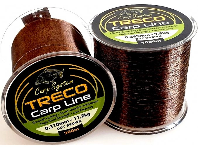 Vlasec Carp System Treco Carp Line Dot Brown 300 m