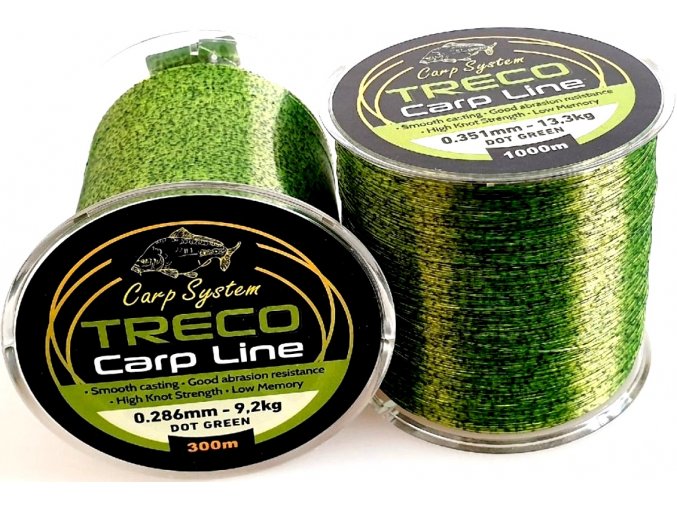 Vlasec Carp System Treco Carp Line Dot Green 300 m