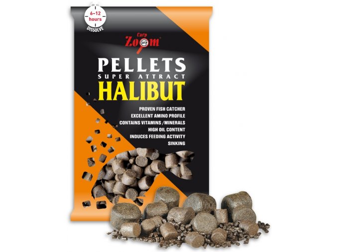 Carp Zoom pelety Feeding Halibut Pellets 800 g