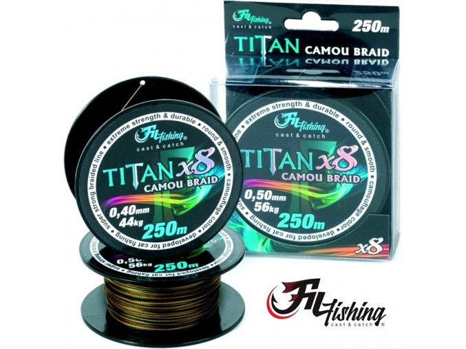 Filfishing sumcová šňůra Titan Camou Braid 250 m