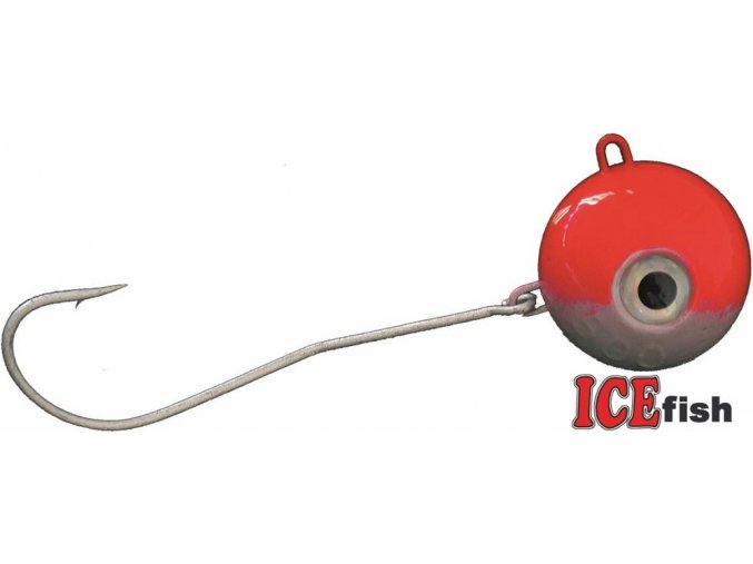 ICE Fish magická koule na mořský rybolov - stříbrno/červená