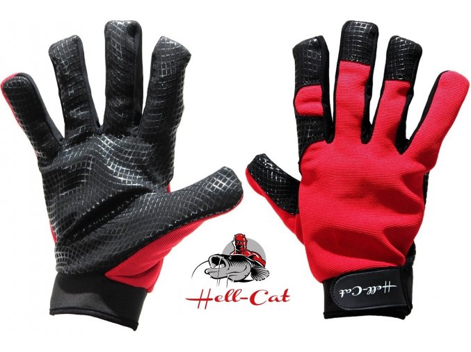 Hell-Cat rukavice na sumce černo-červené