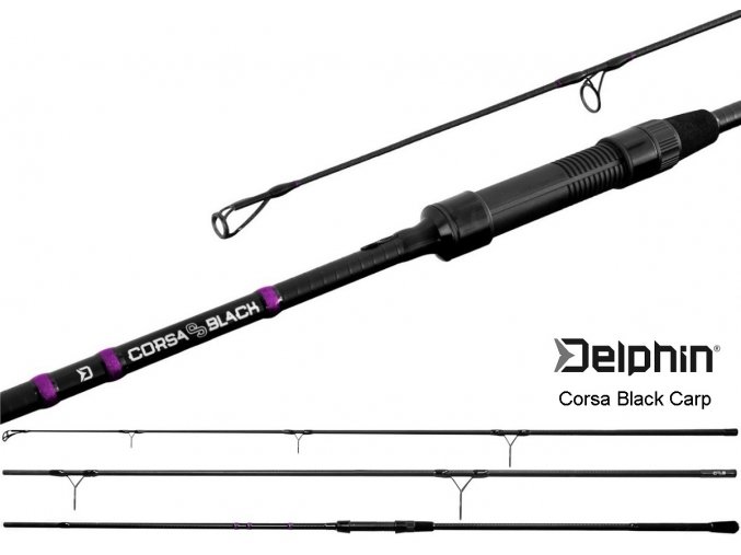 Prut Delphin CORSA BLACK Carp 300, 330, 360, 390 cm