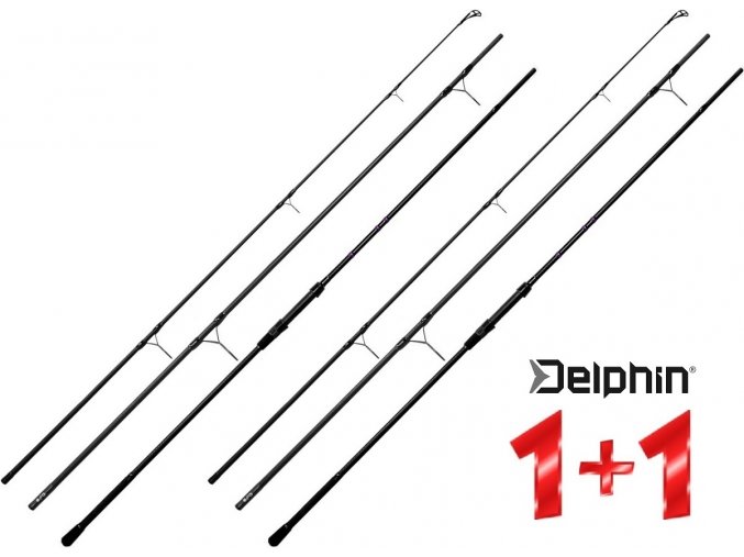 Kaprové pruty Delphin CORSA Black Carp 360 cm/3,00 lbs (3 díly) - AKCE 1+1