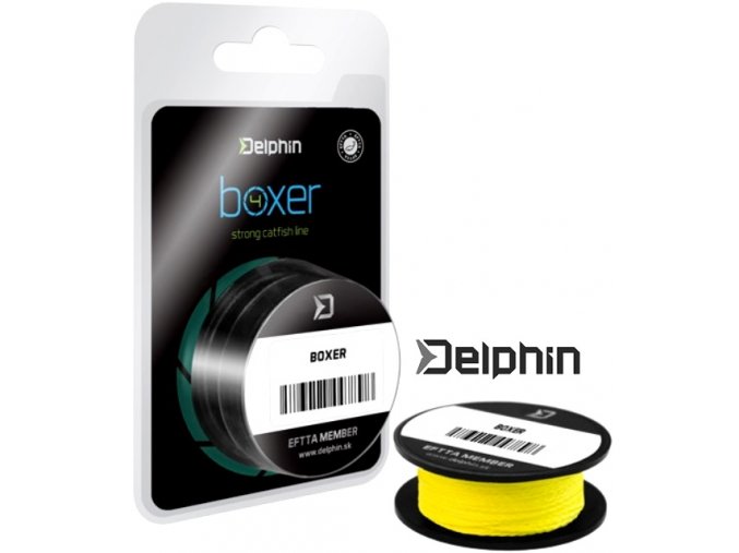 Delphin BOXER 4 sumcová šňůra fluo žlutá 10 m