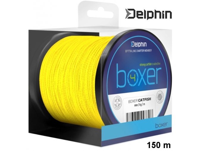 Delphin BOXER 4 sumcová šňůra fluo žlutá 150 m